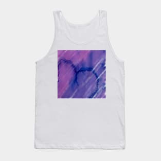 Pink purple watercolor heart shape art Tank Top